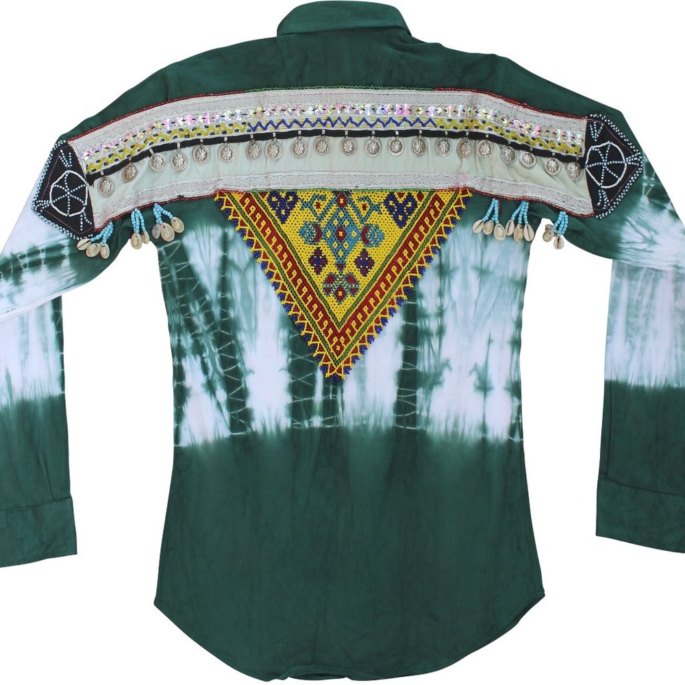Embellished Ethnic Tie-Dye Top - Picture 2 of 16